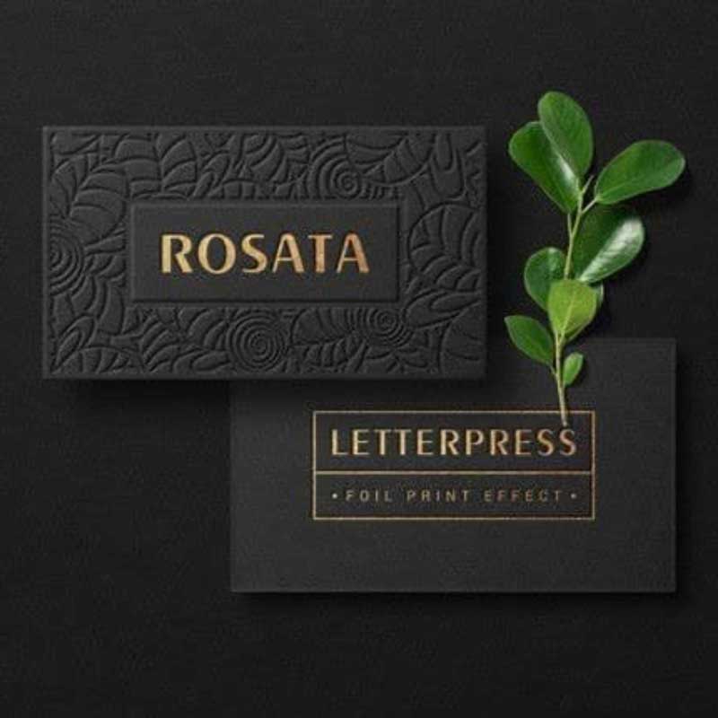 چاپ کارت ویزیت مشکی طلاکوب