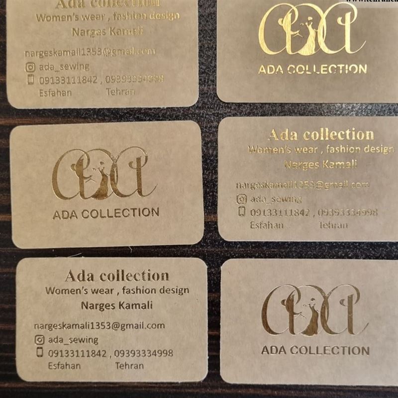 نمونه کارت ویزیت کرافت لوکس با چاپ طلاکوب