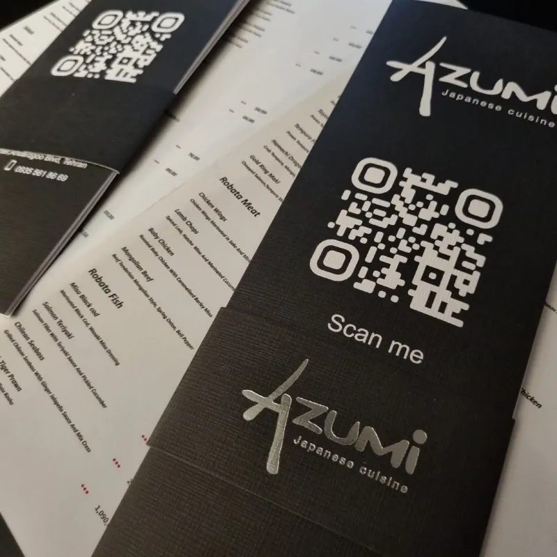 چاپ منوی رستوران خاص