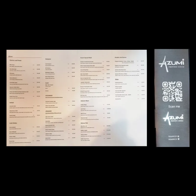 چاپ منو فست فود