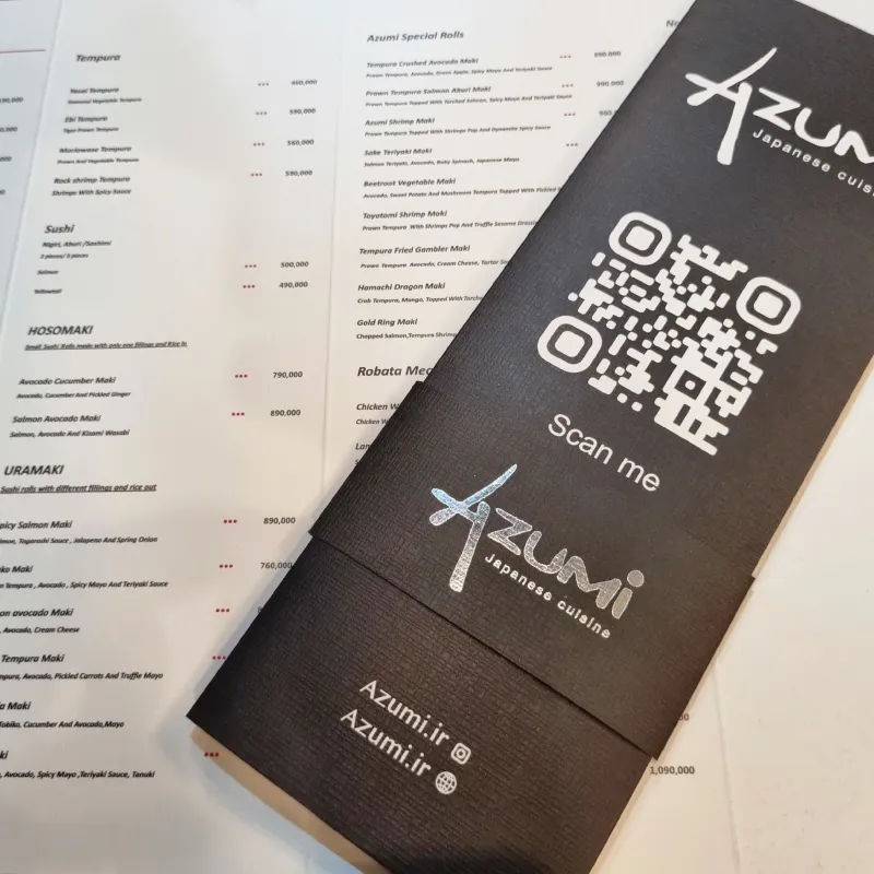 طراحی و چاپ منوی رستوران