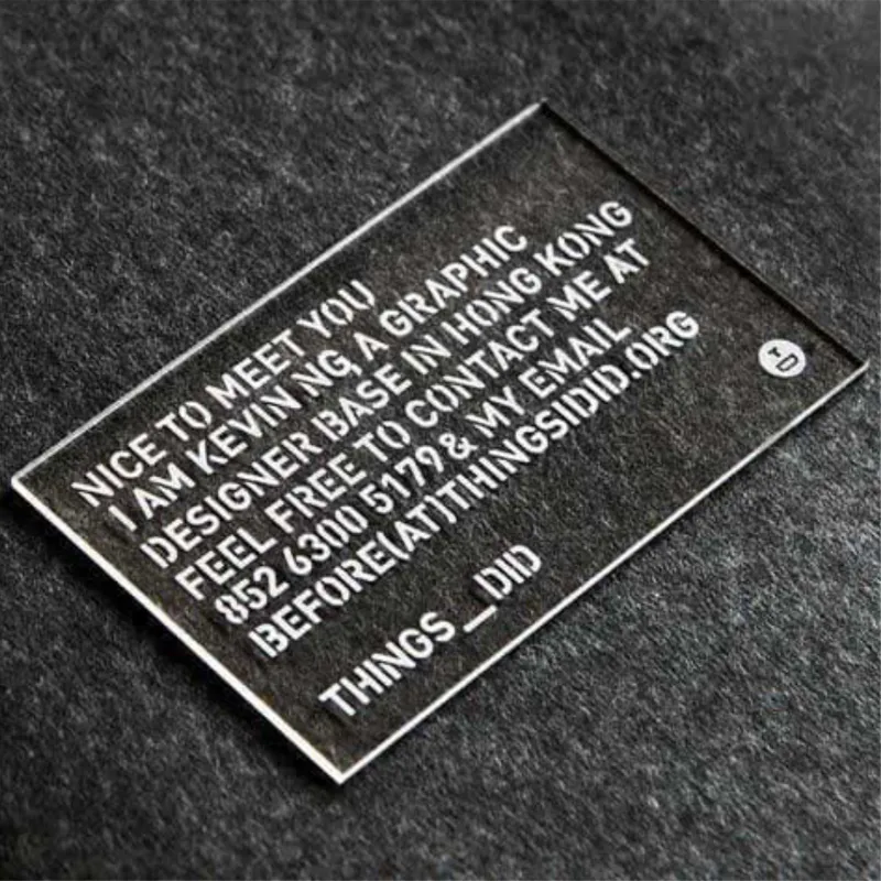 انواع کارت ویزیت پلکسی