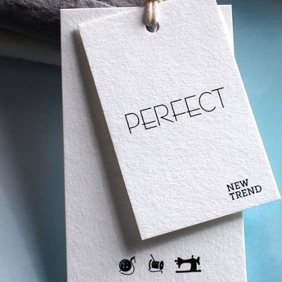 اتیکت پوشاک با چاپ اختصاصی و لوگوی برند