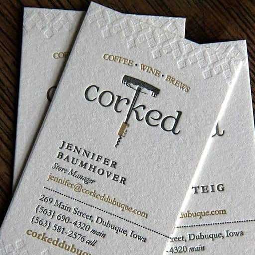 چاپ کارت ویزیت برجسته