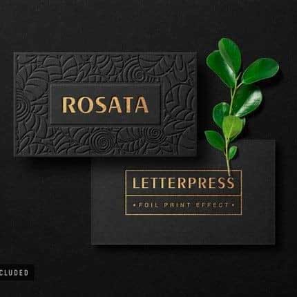 نمونه کارت ویزیت برجسته طلاکوب لوکس