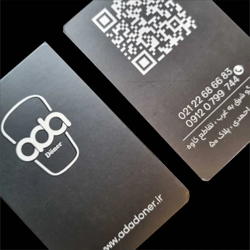 طراحی بیزینس کارت مشکی رنگ در تهران چاپ