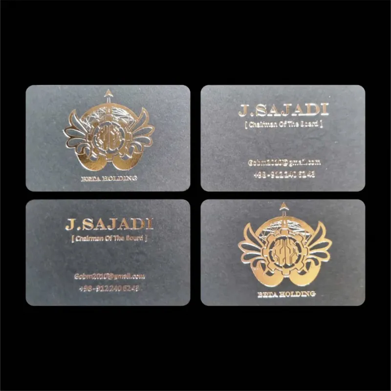 طراحی و چاپ کارت ویزیت مشکی